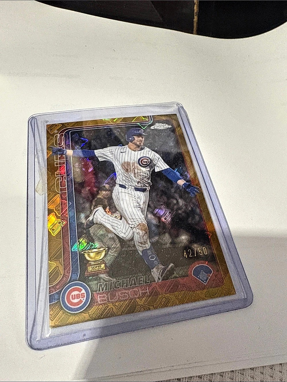 Topps 2025 Topps Chrome Update Michael Busch CupFractor Gold Refractor 2025